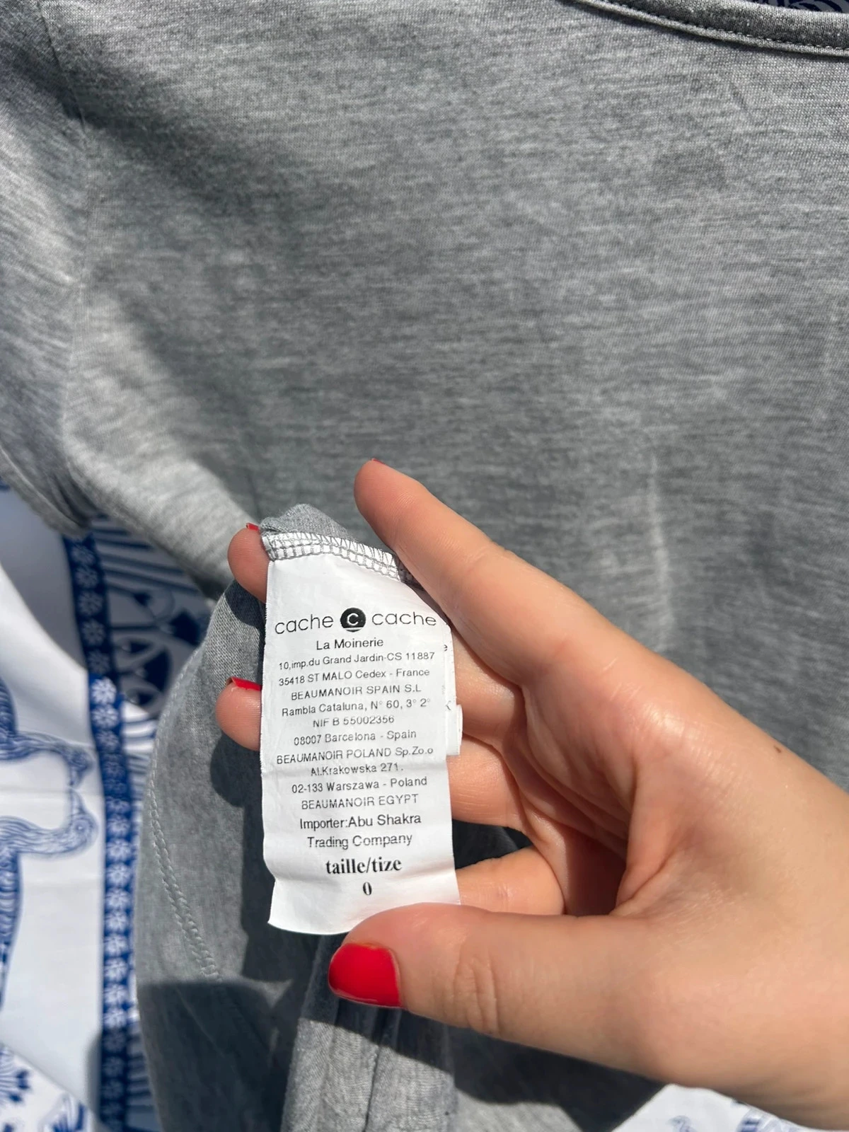 Camiseta gris y roja Cache Cache 34 / XS mujer en muy buen estado – photo 3